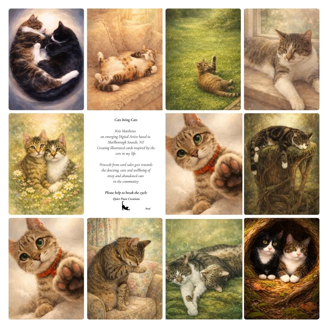 10 Pack Cats being Cats Vol1 Greeting Cards